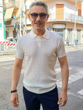POLO DUE BOTTONI IN FILO DI COTONE CON TRECCINE GALERIE