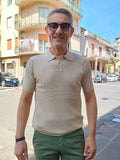 POLO DUE BOTTONI IN FILO DI COTONE CON TRECCINE GALERIE