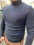 MAGLIA LUPETTO CON LAVORAZIONE A INTARSIO MARKUP