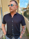 POLO CAMICIA TRAFORATA IN FILO DI COTONE MARKUP