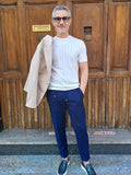 T-SHIRT A COSTE IN FILO DI COTONE MADE IN ITALY