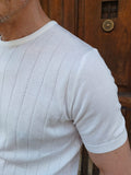 T-SHIRT A COSTE IN FILO DI COTONE MADE IN ITALY