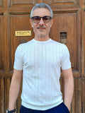 T-SHIRT A COSTE IN FILO DI COTONE MADE IN ITALY