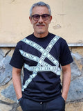 T-SHIRT CON STAMPA A STRISCE ICON