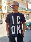 T-SHIRT ICON CON LOGO A CAPO