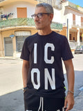 T-SHIRT ICON CON LOGO A CAPO