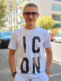 T-SHIRT ICON CON LOGO A CAPO