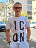 T-SHIRT ICON CON LOGO A CAPO