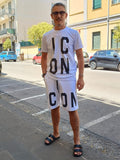 T-SHIRT ICON CON LOGO A CAPO