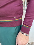 MAGLIA GIROCOLLO CON INTARSIO MARKUP