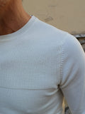 MAGLIA GIROCOLLO CON INTARSIO MARKUP