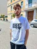 T-SHIRT CON STAMPA EFFETTO LUCIDO ICON