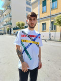 T-SHIRT CON STAMPA INTRECCIO ICON