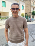 T-SHIRT IN FILO DI COTONE "PUNTO CROCETT" MARKUP
