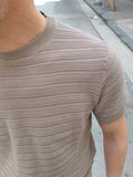 T-SHIRT IN FILO DI COTONE "PUNTO CROCETT" MARKUP