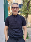 POLO 4 BOTTONI CON DISEGNO JACQUARD IN FILO DI COTONE MARKUP