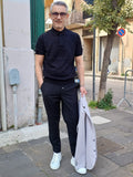 POLO 4 BOTTONI CON DISEGNO JACQUARD IN FILO DI COTONE MARKUP