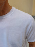 T-SHIRT GIROCOLLO IN FILO DI COTONE MARKUP