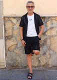 COORDINATO CAMICIA BERMUDA CON TRAMA TRAFORATA MARKUP