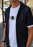 COORDINATO CAMICIA BERMUDA CON TRAMA TRAFORATA MARKUP