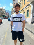 T-SHIRT GIROCOLLO CON FASCIA E LOGO DS2