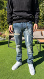 JEANS SLIM CON LOGO GAMBA FRONTE RETRO ICON