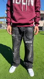 JEANS BAGGY CON LOGO GRANDE LASERIZZATO SUL POSTERIORE ICON