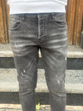 JEANS NERO CON STRAPPI TELAMIRA