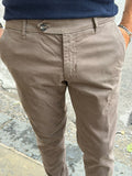 PANTALONE CHINOS IN RASO DI COTONE TELAMIRA