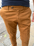 PANTALONE CHINOS IN RASO DI COTONE TELAMIRA