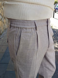 PANTALONE CON UNA PENCE ED ELASTICI LATERALI TELAMIRA