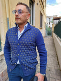 MAGLIA CARDIGAN LAVORAZIONE A QUADRI TAKE TWO