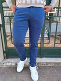 PANTALONE TASCA AMERICA GABARDINA EFFETTO SPIGATO MORO