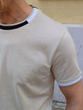 T-SHIRT CON DETTAGLI A CONTRASTO MARKUP
