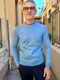 MAGLIA GIROCOLLO CON TOPPE COLORATE AI GOMITI MARKUP
