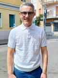 POLO 4 BOTTONI CON DISEGNO JACQUARD IN FILO DI COTONE MARKUP