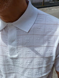 POLO 4 BOTTONI CON DISEGNO JACQUARD IN FILO DI COTONE MARKUP