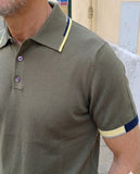 POLO 3 BOTTONI CON DETTAGLI COLORATI IN FILO DI COTONE MARKUP