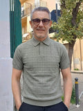 POLO 4 BOTTONI CON DISEGNO JACQUARD IN FILO DI COTONE MARKUP