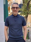 POLO 4 BOTTONI CON DISEGNO JACQUARD IN FILO DI COTONE MARKUP