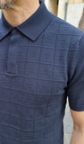 POLO 4 BOTTONI CON DISEGNO JACQUARD IN FILO DI COTONE MARKUP