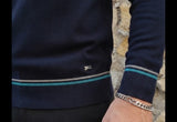 MAGLIA GIROCOLLO CON INTARSIO MARKUP