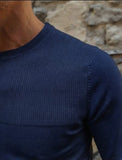 MAGLIA GIROCOLLO CON INTARSIO MARKUP