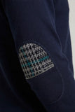 MAGLIA GIROCOLLO CON TOPPE COLORATE AI GOMITI MARKUP