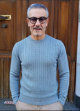 MAGLIA GIROCOLLO UNITO CON TRECCE MARKUP