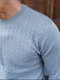 MAGLIA GIROCOLLO UNITO CON TRECCE MARKUP