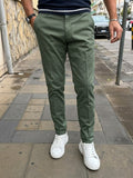 PANTALONE CHINOS IN RASO DI COTONE TELAMIRA
