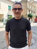 T-SHIRT IN FILO DI COTONE "PUNTO CROCETT" MARKUP